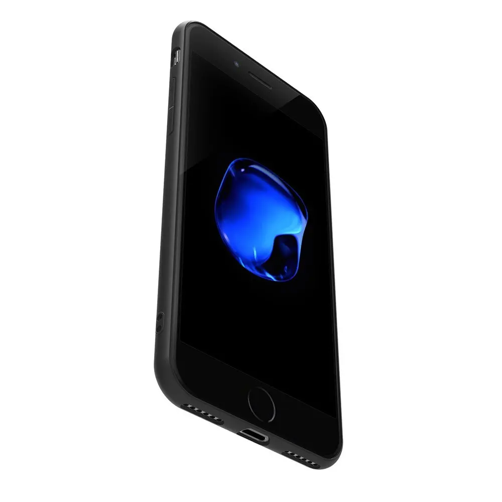 Матовый чехол для iPhone 7 / 8 мягкий силиконовый гелевый черный из ТПУ тонкий
