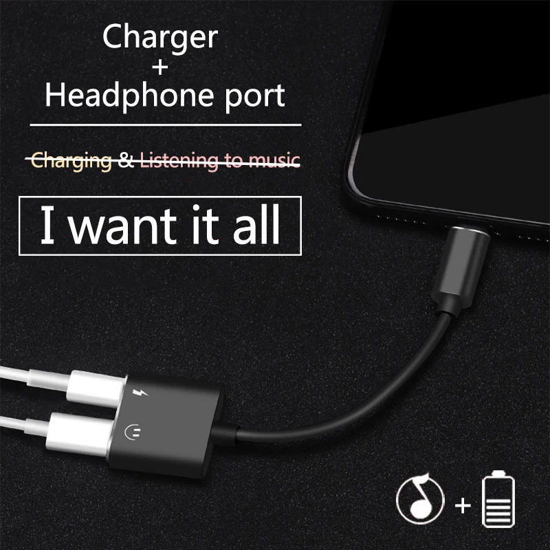 Kopen 2 in 1 Voor iphone 7 Opladen Audio Adapter iphone 7 8 plus X iOS Charger Splitter Koptelefoon Jack Kabel voor Lightning Adapter
