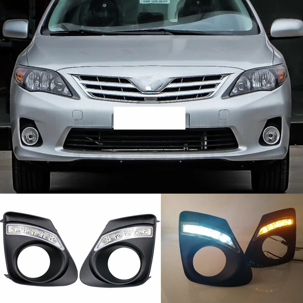 Car Flashing 1Set For Toyota Corolla 2011 2012 2013 LED DRL Daytime