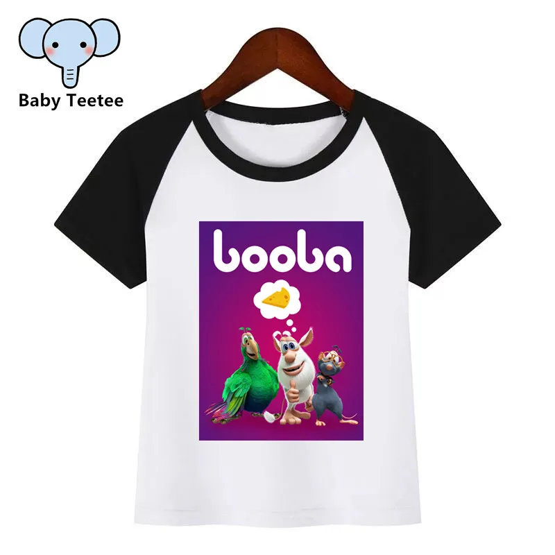 

Summer Fashion Boys Girls T-shirt Children Russian Cartoon Booba Tshirt Kids Short Sleeve Tops Baby Funny Clothes