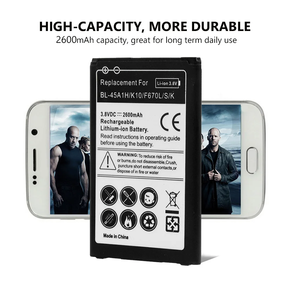Оригинальный YCDC 3 8 V 2600 мА/ч BL45a1h BL 45a1h Перезаряжаемые литий Батарея для LG K10 F670k F670s