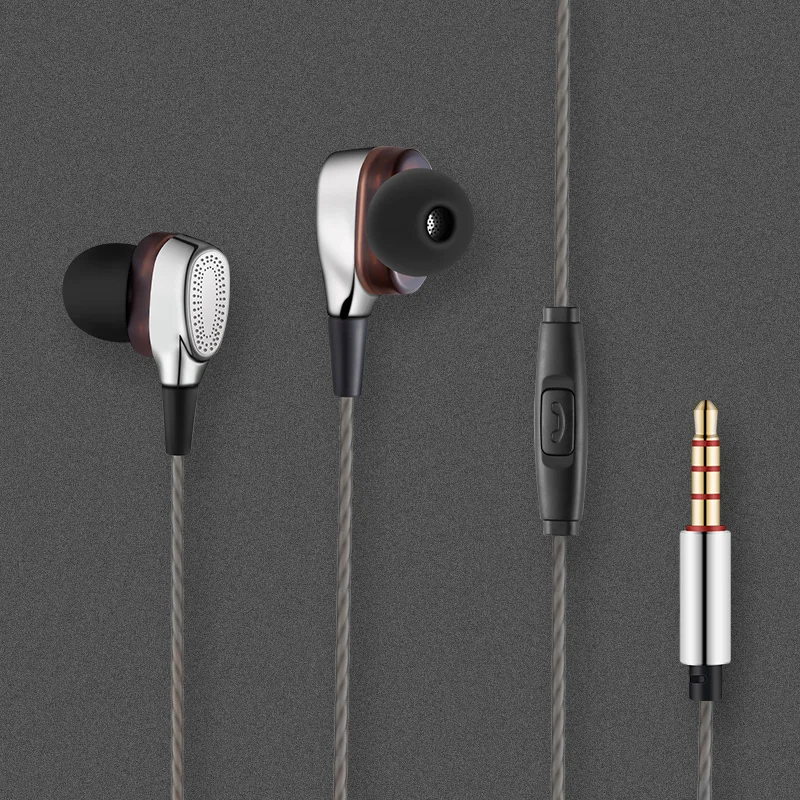 Металлические наушники YTOM T9 Pro Hi Fi с супербасами вкладыши микрофоном двойное