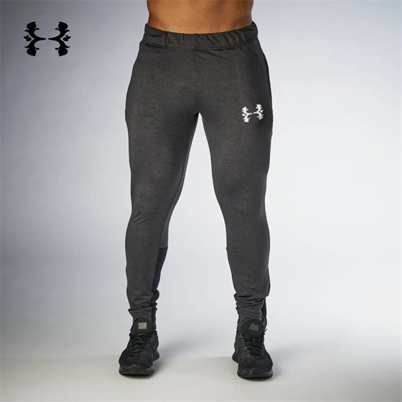 Новинка, обтягивающие спортивные штаны для бодибоулинга, брендовая одежда из полиэстера, штаны для фитнеса, бега, спортивные штаны для мужчин, высокое качество - Цвет: Черный