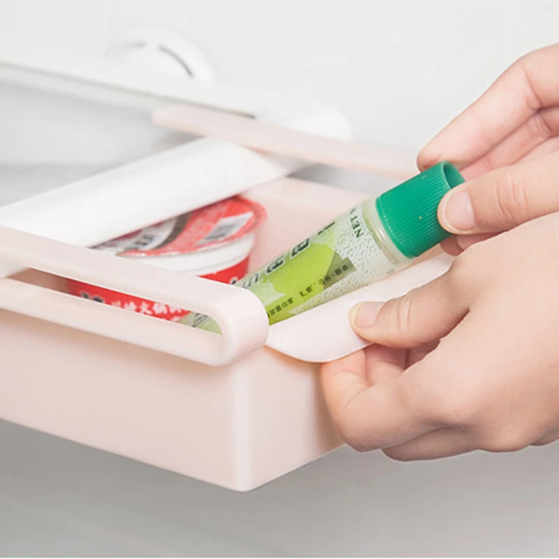 

Refrigerator Shelves Shelf Rack Storage Box Drawer Type Holder Space Saver For Kitchen LXY9