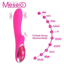 Meselo 10 Speeds Dildo Vibrator Sex Toys For Woman USB Magnetic Charge Silicone Anal Vagina Clitoral