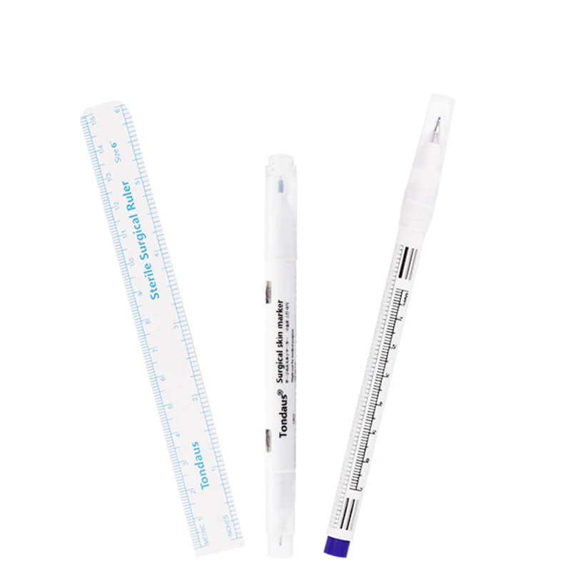 10pcs tattoo skin marker surgical permanent makeup eyebrow marker pen With Measuring Ruler Microblading Positioning Tool 88