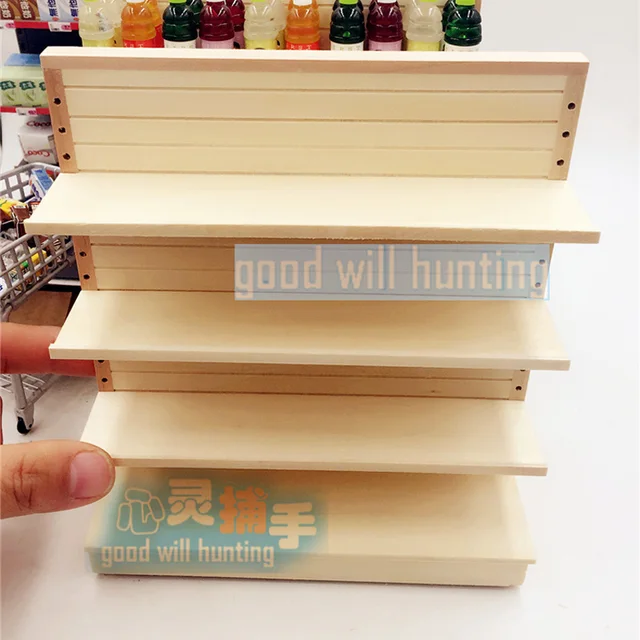 1 12 Miniature Dollhouse Wooden Supermarket Food And Drink Display 1 12 Miniature Dollhouse Wooden Supermarket Food And Drink Display Rack Doll Furniture Accessories Toy