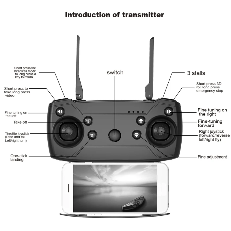 X12 мини складной Дрон с камерой 0.3MP 2MP HD Широкий угол WiFi FPV стабилизация высоты