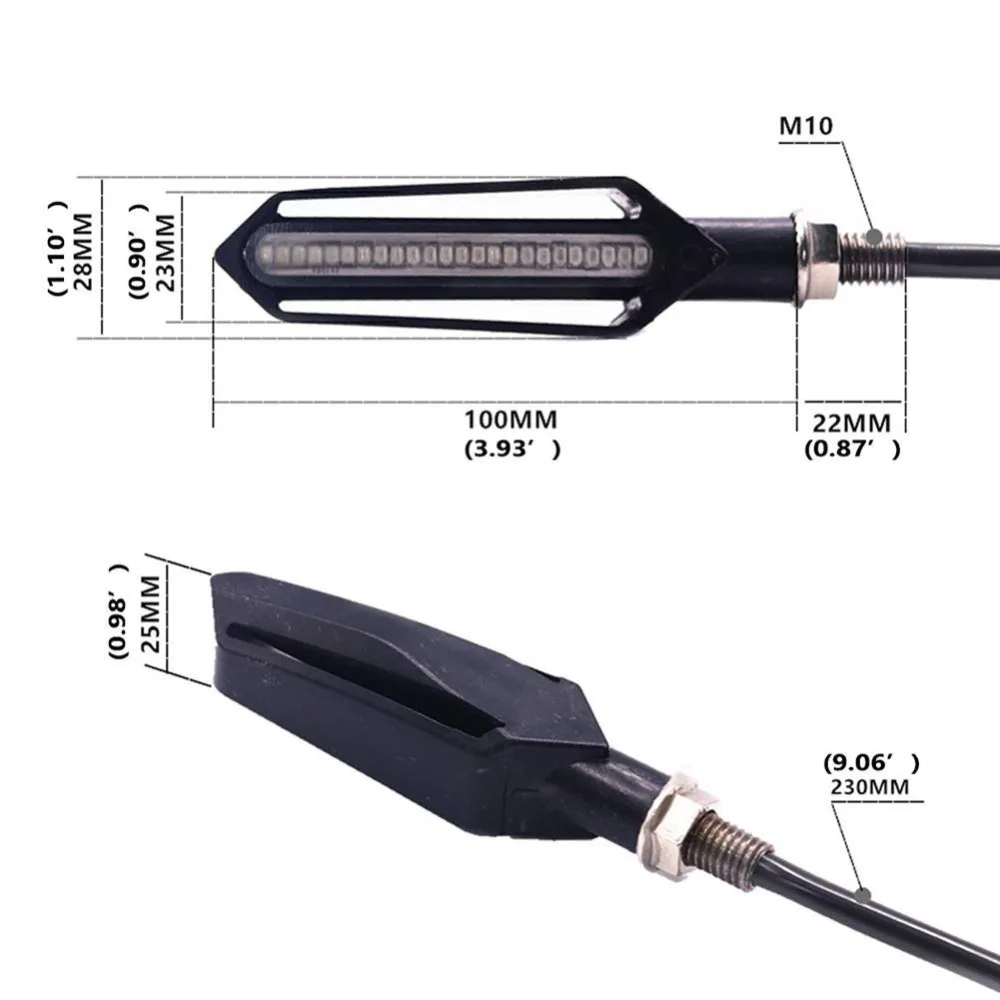 4 шт., светящиеся указатели поворота для мотоцикла, мигающие индикаторы поворота, универсальные для мотоцикла, скутера, квадроцикла, внедорожника