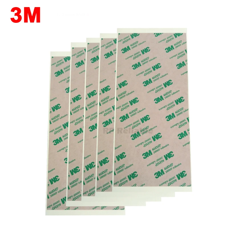 5 листов 10 см x 20 см x 0,13 мм прозрачная 3 м 468 468MP 200MP Двухсторонняя клейкая лента, высокотемпературная устойчивость