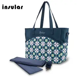 Островная милые разноцветные детские пеленки мешок большой емкости Мода для беременных сумка для детской коляски сумка для подгузников