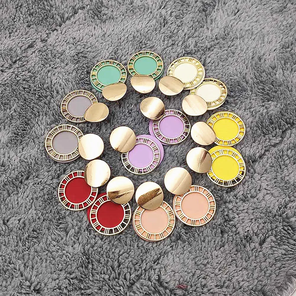 

Fashion Glamour Jewelry Round Metal Pendant Earrings Gold Geometric Earrings for Women Gift Jewelry Earrings 2019 W580-W586
