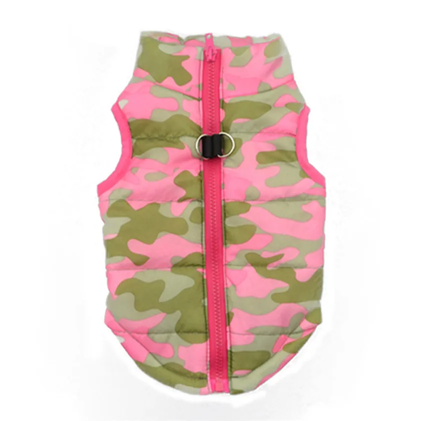 A 5 Hot Fashion Pet Camouflage Cloth Dog Winter Pet Cotton Vest Newin