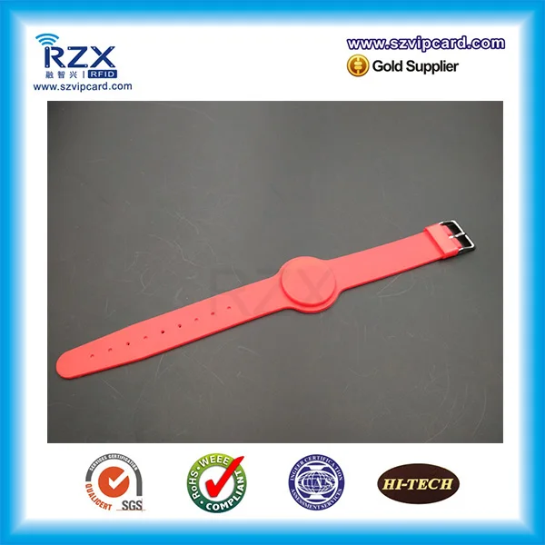50 шт в наборе, Новое поступление силикон красного цвета регулируемый браслет с TK4100 125 кГц чип