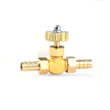 10 мм шлангов резьба двухсторонний прямой медный Игольчатый Клапан регулирующий клапан для воды масло воздуха