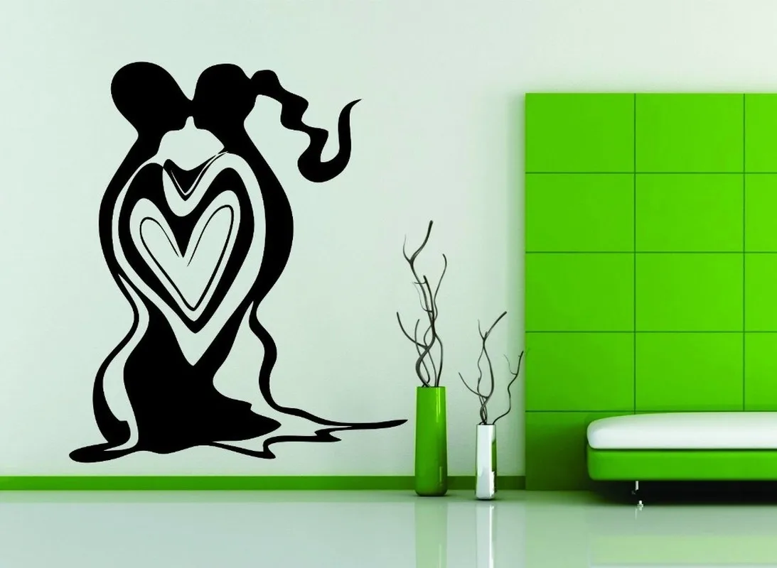 Wall Car Decor Vinyl Sticker Decal Love Heart Couple Together Men Women