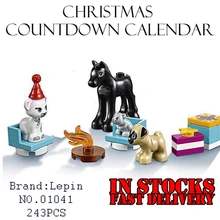 Lepin 01041 Girls Friends 243pcs Building Blocks Christmas countdown calendar Bricks educational font b toys b