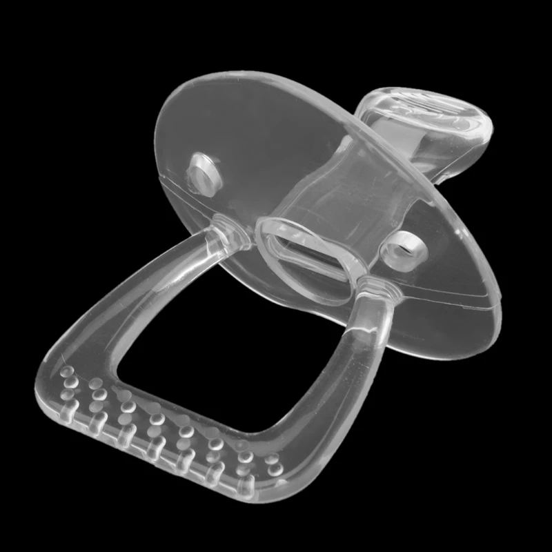 Силиконовая Силиконовая пустышка для сосков BPA Free Ортодонтическая плоская прозрачная детская пустышка