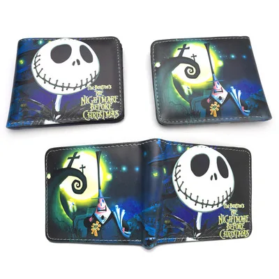 

Anime Nightmare Before Christmas Wallet Jack Skellington Wallet Short Purse Bag
