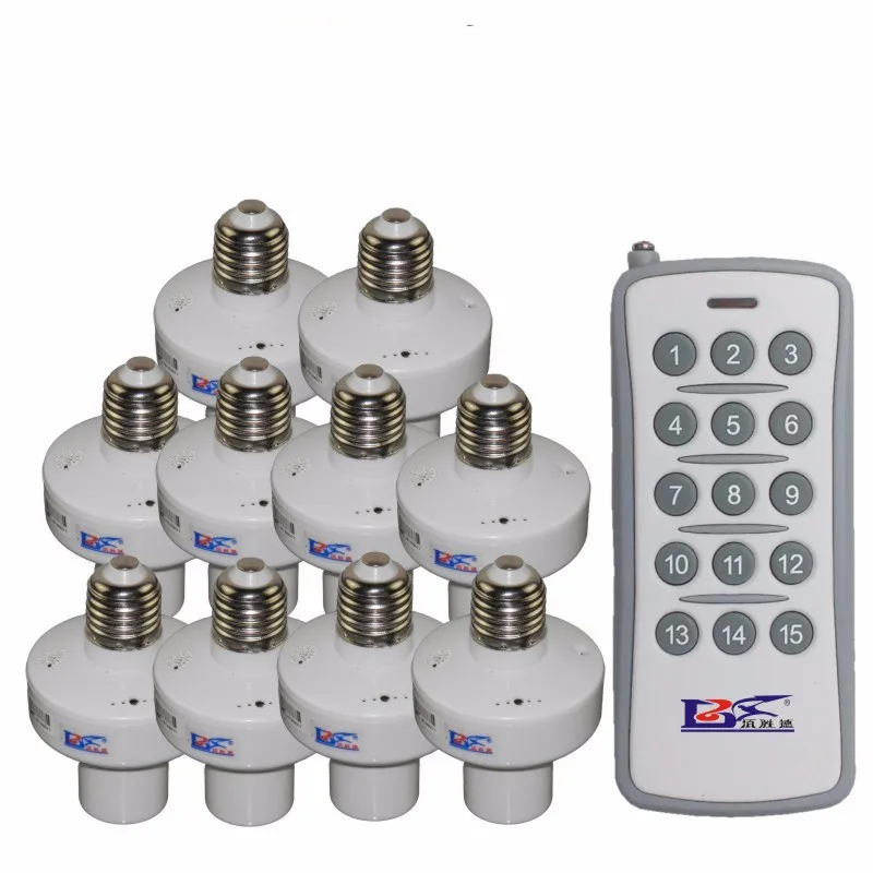 E27 Wireless Remote Control Light Lamp oN off Switch Socket Holder (2)