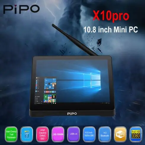 

PIPO X10 Pro IPS 1920*1280 10.8 Inch Screen Windows 10 Mini PC Z8350 Quad Core 4G/2G 32G/64G HDMI Media TV Box Bluetooth 4.0 PC