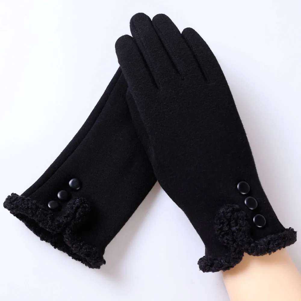 Классические Luvas de inverno женские модные зимние для активного отдыха, спортивная теплая перчатки варежки Eldiven однотонные розовые женские перчатки