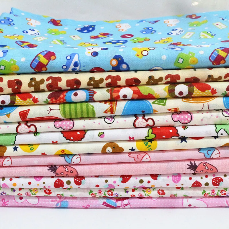 35*53cm 100% Cotton twill fabric cartoon Printed cloth DIY Sewing Quilting Patchwork quilts Tissue pillow baby dress Bedding