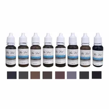 8 цветов набор чернил для татуировки 1 унция 30 мл/бутылка eyeкоричневый пигментные чернила для татуировки комплект для татуировки макияж, боди-арт Перманентный макияж чернил