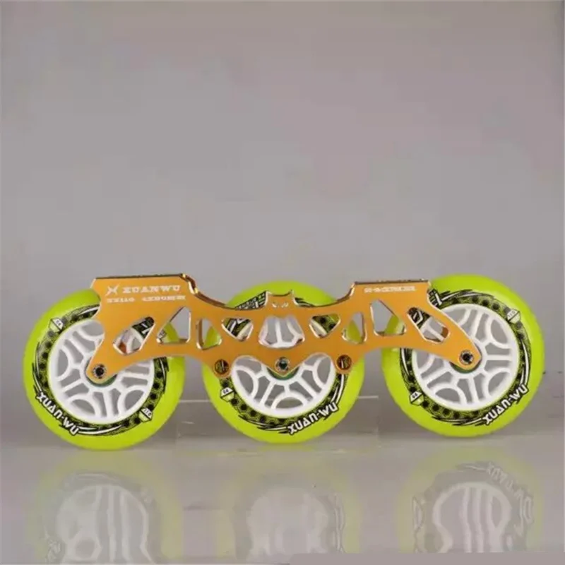 Frame+Wheel+Bearing 3X110mm Inline Speed Skating Frame Ultra Light Alloy CNC Base 85A PU Rodas 608 ILQ-9 for Powerslide CITYRUN