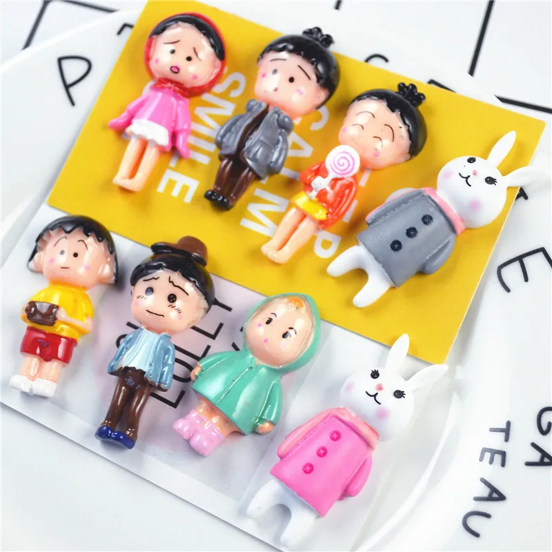 

9 Kinds Resin Cartoon Rabbit Anime Figure Slime Accessories Polymer Clay Tools Toys for Children Unisex Diy Trinkets Accessories