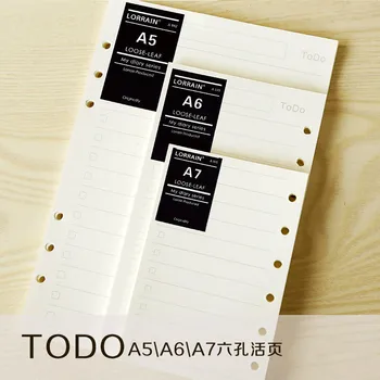 top quality loose-leaf notebook refill filofax a5 a6 todo paper daily memos organizer planner to do list notebook filler papers a5 journal refills notebook filler paper narrow ruled 2017 planner to do list office supplies stationery 45 sheets