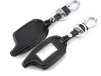 

Magicar 7/8/9 4 Buttons Remote Leather Car Key Cover Case For LCD Cover Two Way Car Alarm System M6/M7/M8/M9