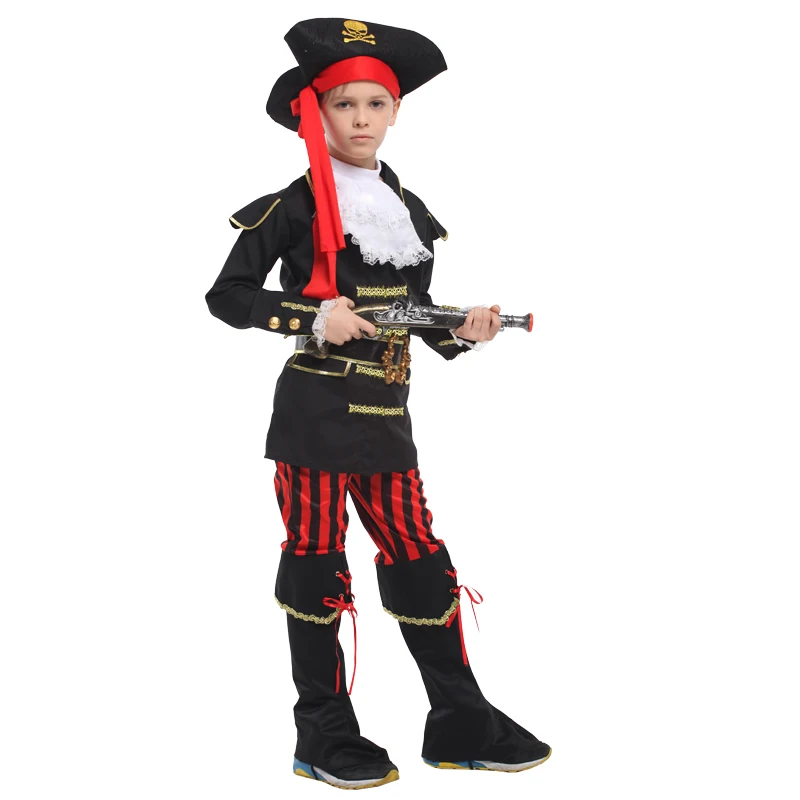 Карнавальный костюм на год, костюм для хеллоуина для детей для маленьких мальчиков пирата из мультфильма «Капитан Америка»; костюм Джек костюм Джека Воробья шляпа ребенок «Пираты Карибского моря» на ролевую вечеринку