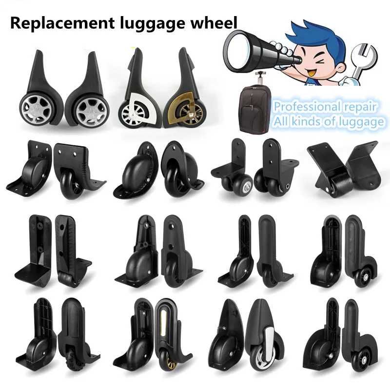 Замена багажных колес, ремонт багажных тележек Чехол чемодан на колесах запасные части Спиннер для багажных колес 1 пара