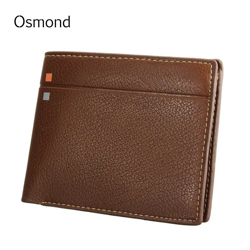 

Osmond Men Wallets PU Leather Short Wallet Famous Brand Solid Money Coin Purse Carteira Business Billfold Notecases Card Holders