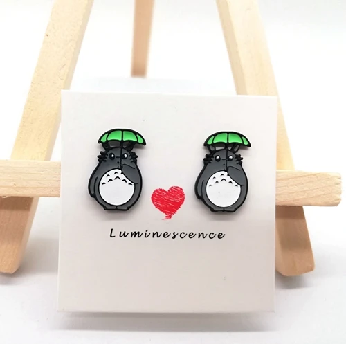 10 пар сплав Эмаль Прекрасный мультфильм мой сосед серьги totoro ювелирные изделия