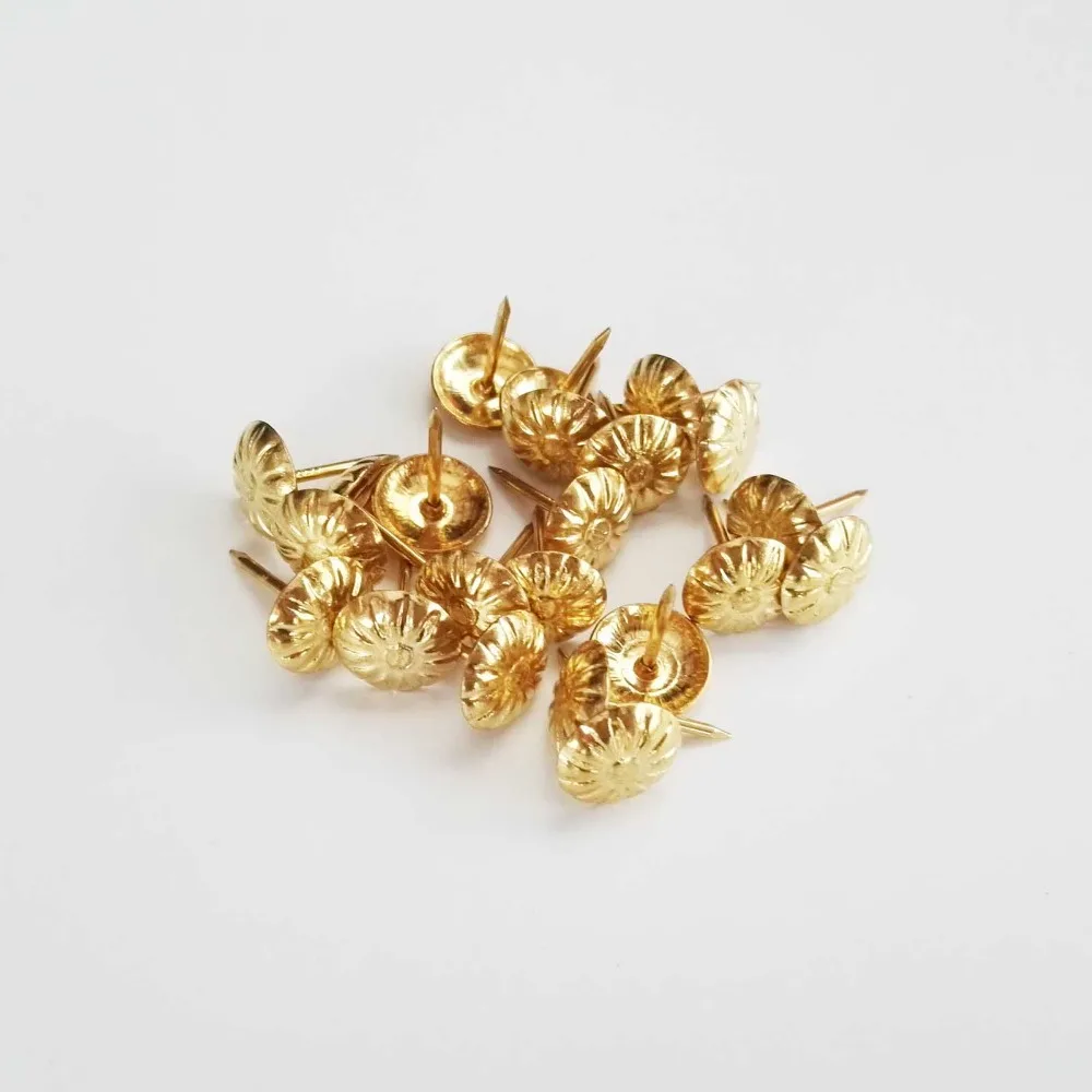 Flower Upholstery Nail Jewelry Chest Wine Box Case Furniture Sofa Door Decor Tack Stud Pushpin Hobnail Large Head Doornail 50pcs