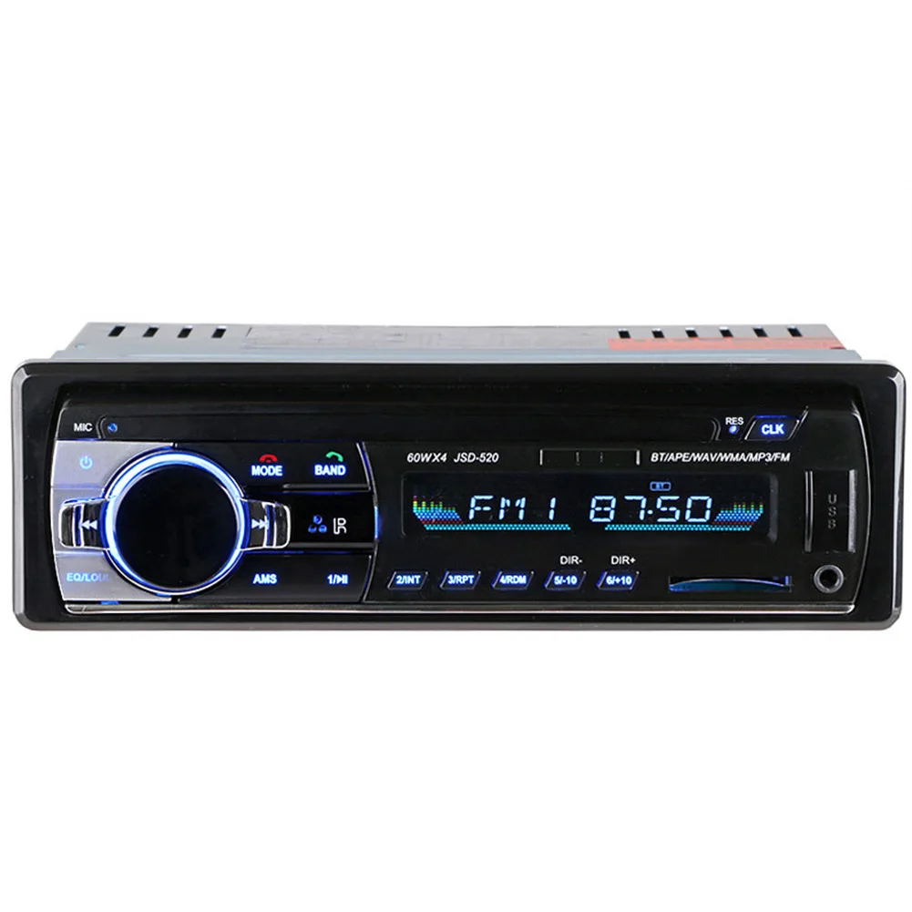 

HOT 12V Bluetooth Car Stereo FM Radio MP3 Audio Player 5V USB AUX Auto Electronics Subwoofer In-Dash 1 DIN Autoradio
