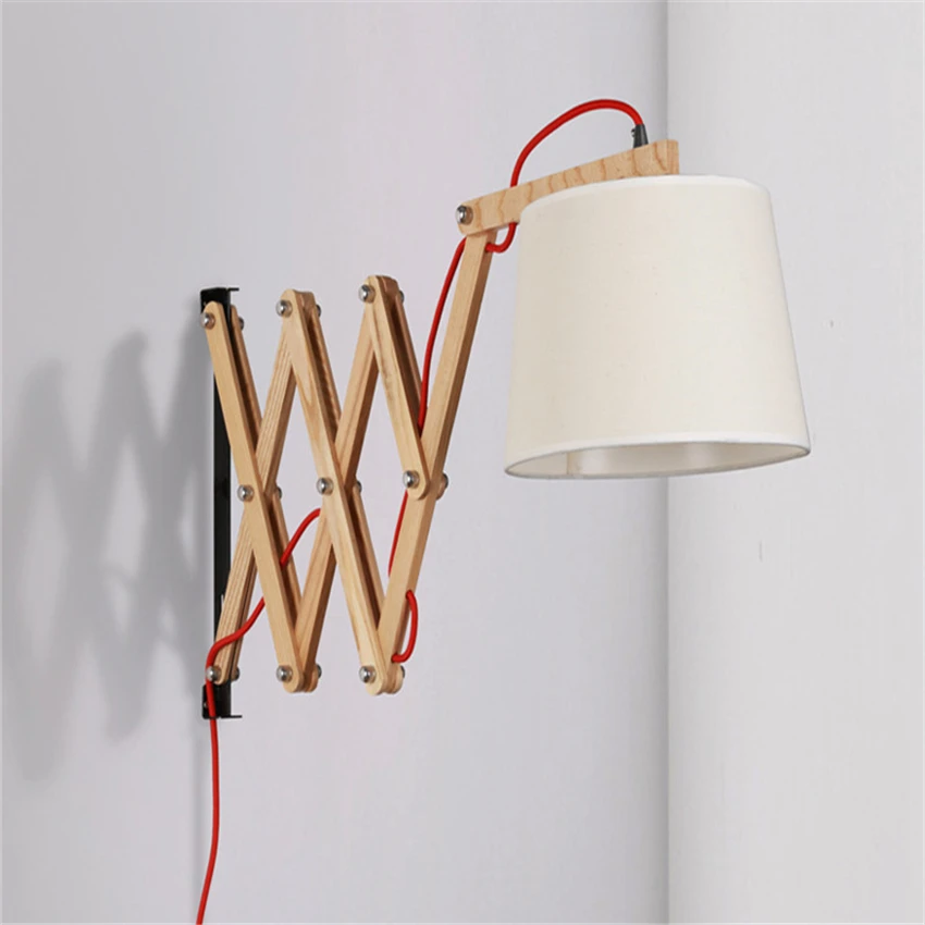 

LFH 2017 Northern Modern Simple Fold style wood desk lamp for Bedroom study room,Wooden table Lamp Bedside lamp Reading lamp