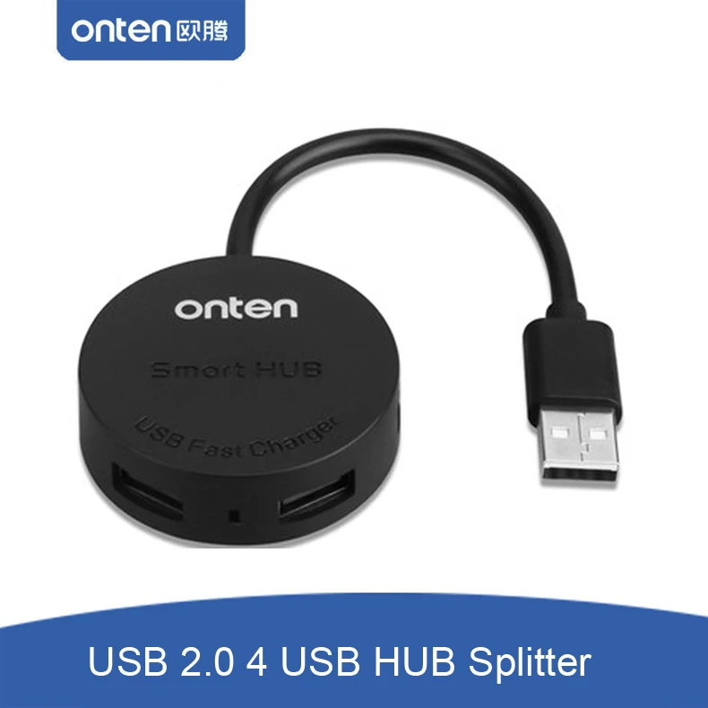 

Onten 4 Ports Mini USB 2.0 HUB OTG Splitter Switcher with Micro USB Charger Port for Macbook Computer Laptop Mouse U Disk etc.