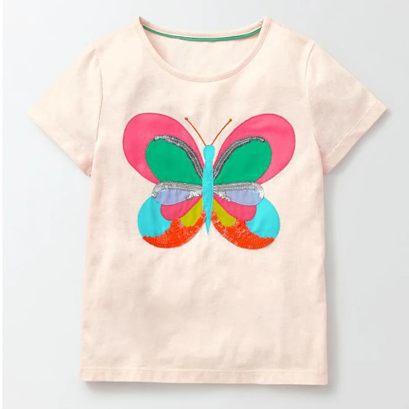 Футболка для девочек детская одежда; Футболка Camiseta vetement enfant fille; топы для девочек с принтом животных; Детская Футболка roupas infantis menina