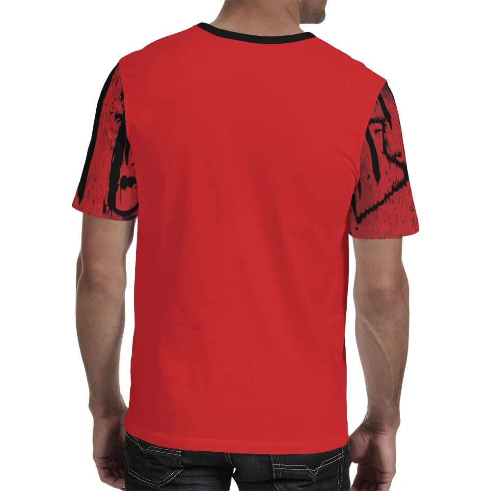 Plus Size Hand-painted Splash ink T-shirts O-neck T Shirt Street Wear Long Sleeves Tee&Tops Casual Male Normcore/minimalist