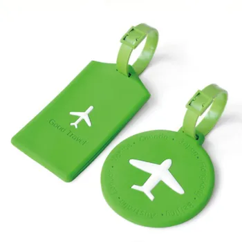 

2pcs Portable Fashionable Silicone Luggage Tags Suitcase Baggage Bag Labels Name Address ID Identifier Label Travel Accessorie
