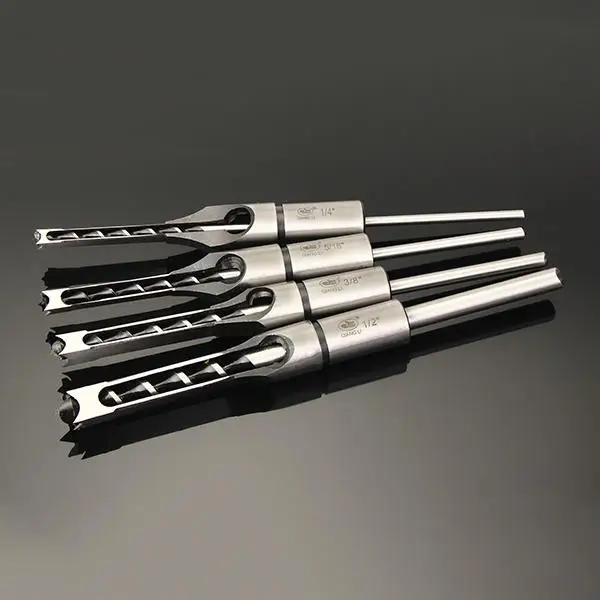 4PCS HSS Twist Drill Bits Woodworking Drill Tools Kit Set Square Auger Mortising Chisel Drill Set Square Hole Extended Saw 4PCS HSS Twist Drill Bits Woodworking Drill Tools Kit Set Square Auger Mortising Chisel Drill Set Square Hole Extended Saw