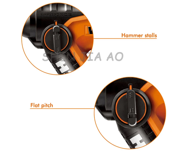 Многофункциональный электрический молоток WX382 светильник с зарядкой электрический молоток Ударная дрель инструменты с вперед и назад Кнопка 12 в 1 шт