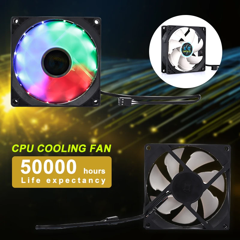 

Premium Cpu Case Fan Heatsink Cooler Coloured Lights Case Fan Heatsink Heat Dissipation Portable CPU Cooler Fan Holder