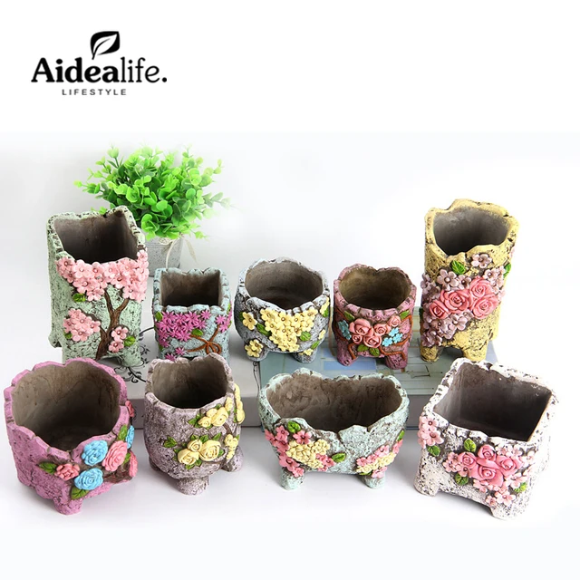 Pocket Gardens Outdoor Planters Clay Potconcrete Molds Small Pocket Gardens Outdoor Planters Clay Potconcrete Molds Small Succulents Decorative Flower Pots Wedding Decoration