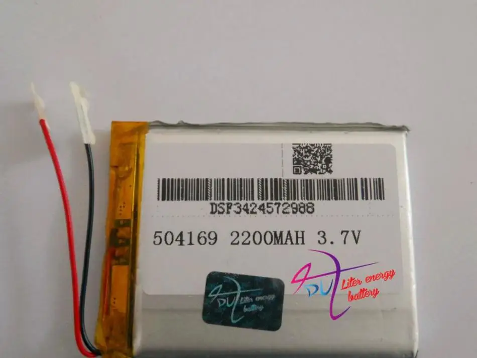 

best battery brand Free shipping 3.7 V lithium polymer battery 2200mah 504169 interphone navigator GPS vehicle traveling data re