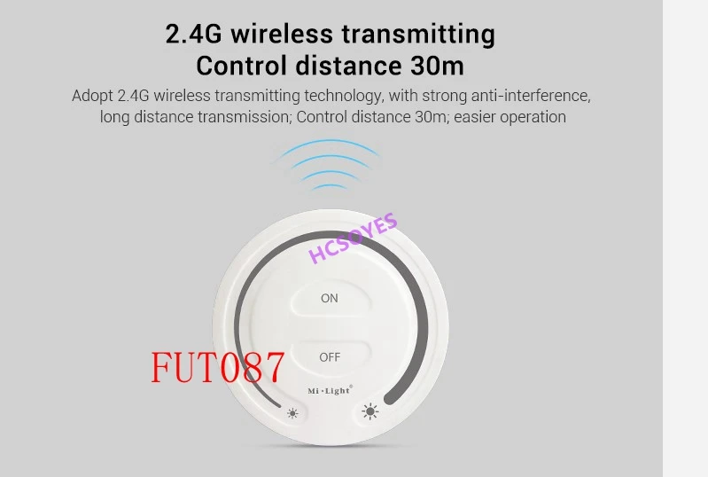 Mi светильник 2,4 GHZ FUT087 беспроводной Транс mi ssion сенсорный Dim mi ng пульт дистанционного управления используется для PL1 Dim mi ng 0/1~ 10V драйвер питания