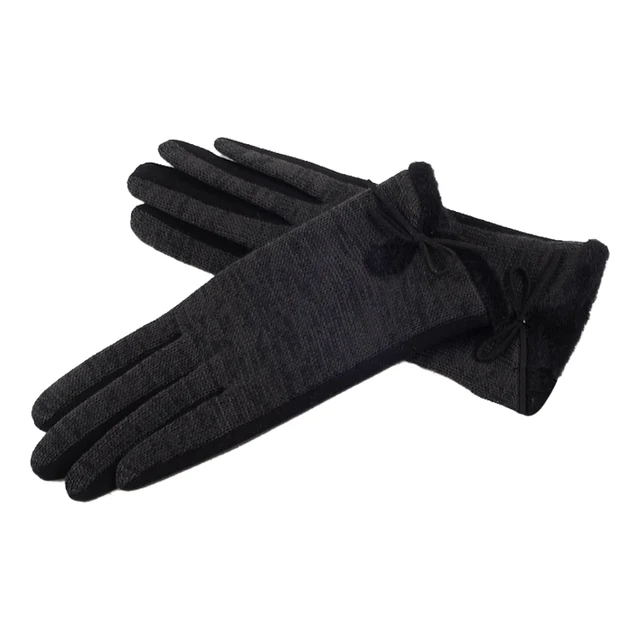 Buy Comfortable Women's Winter Cotton Wool Wrist Gloves Elegant Warm White